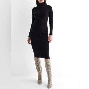 Express fitted ribbed sweater dress - size L.